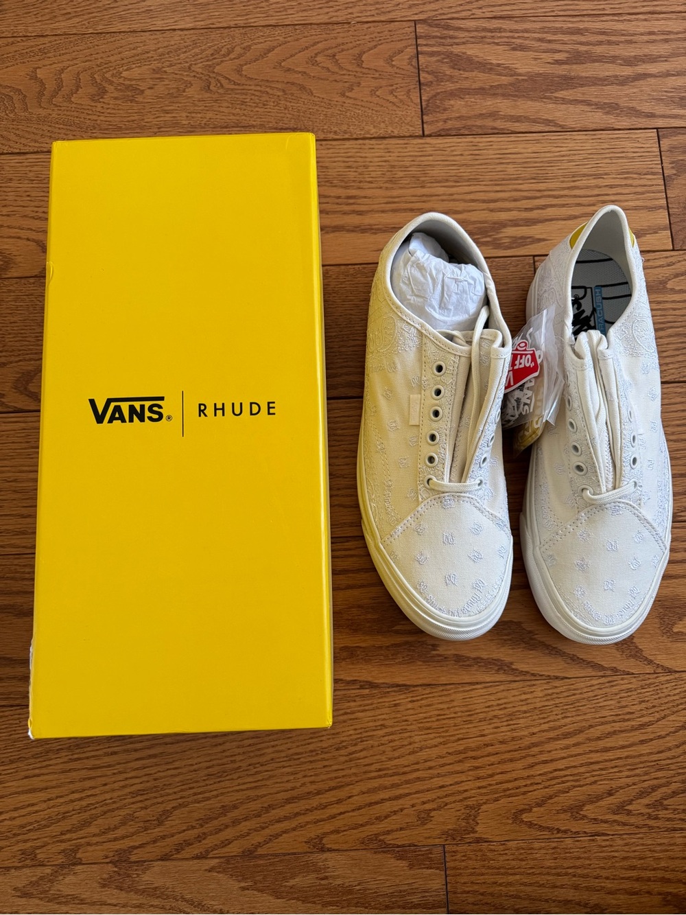 Vans Rhude Cream Low-Top Sneakers